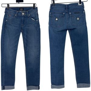 Hudson Bacara Crop Straight Leg Cuffed Jeans
